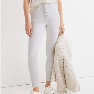 Madewell 10 in High Rise Button Fly Crop